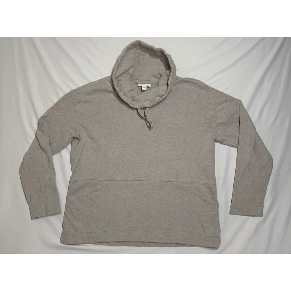 Pure Jill Soft-Touch Cotton Cowl Neck Oatmeal Beige Pockets Womens S Comfort